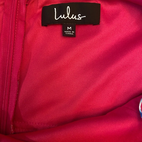 NWT LULUS Wandering Wendy Magenta Floral Print Maxi Dress Size M - Picture 5 of 8